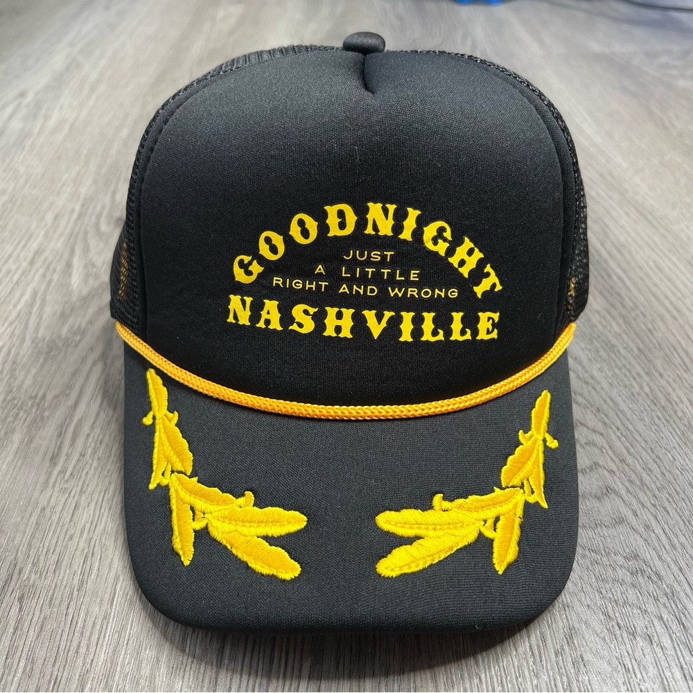 Jelly‎ Roll Goodnight Nashville Tour 2024 Beautifully Broken Black Mesh Hat VIP